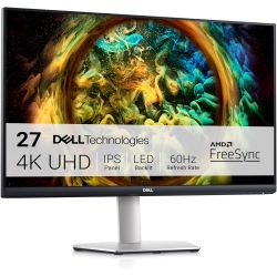DELL S2721Qs 27 Inch 4K Uhd (3840 X 2160) Ips Ultra-Thin Bezel Monitor, Amd Freesync (HDMI, Displayport), Vesa Certified In Silver