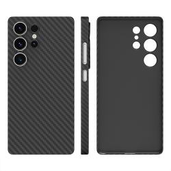 THE WAY Suitable for Samsung S24Ultra Ultra-Thin Kevlar Carbon Fiber Pattern Pp Mobile Phone Case Full Package Anti-Drop And Anti-Oil, No