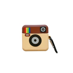 GREEN SCENIC Suitable for Airpods 1/2 Earphone Case Silicone Keychain Design Protective Case Silicone Protective Cover Cute Protective Cover