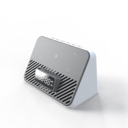 THE WAY Bluetooth Speaker 15W Wireless Charging Clock Led Alarm Clock Speaker Wireless Charging Bluetooth Speaker Smart Portable Mobile Phone Holder
