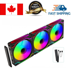 EGALAXY Lc-D120, 120Mmx120MM Argb Case Fan X 3 With Controller & Remote (Model: Lc-D120)