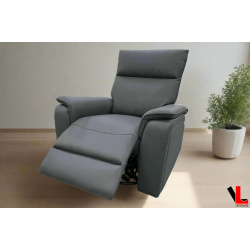 LEVOLUXE Sereno 36" Jaxxon Smoke Power Swivel Glider Reclining Chair