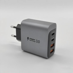 THE WAY Hot Selling Us Standard 55W Dual Pd Mobile Phone Charger 2A2C Multi-Port Charging Head Qc3.0 Fast Charging Charging Head - European Standard