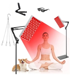 CHSSHA00 Light Therapy Panel – 225 Leds (660Nm + 850Nm Infra), 45W Full-Body Device \w Adjustable Stand, Pain Relief & Skin Rejuvenation, 31×31