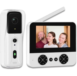 CHSSHA00 Wireless Doorbell \w Smart Outdoor Camera Doorbell \w 4.3" 1080P Screen, Two-Way Video Intercom, Pir Motion Detection, No Wifi And App