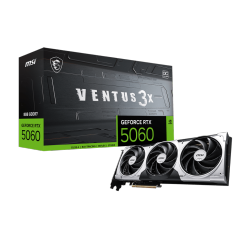 MSI Geforce Rtx 5060 8G Ventus 3X Oc Graphics Card (8GB Gddr7, 128-Bit, Extreme Performance: 2550 Mhz, Displayport X3 2.1A, HDMI 2.1B, Nvidia