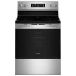 Whirlpool 30" 5.3 Cu. Ft. Fan Convection 5-Element Freestanding Electric Air Fry Range (YWFES4530SB) - Black