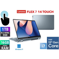 LENOVO Flex 7 Convertible, 14” Multi-Touch (2240X1400), Ultra Fast Intel 10-Core I7-1355, 16GB Ddr5 Ram, Large 1Tb Nvme SSD, Backlit Keys, Finger