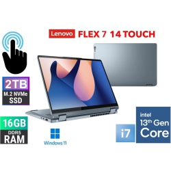 LENOVO Flex 7 Convertible, 14” Multi-Touch (2240X1400), Ultra Fast Intel 10-Core I7-1355, 16GB Ddr5 Ram, Large 2Tb Nvme SSD, Backlit Keys, Finger
