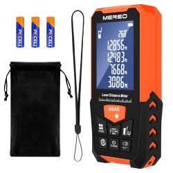 CHSSHA00 165Ft Laser Distance Meter With Backlit Lcd - Digital Measurement Tool for Distance/area/volume, Pythagorean Mode Functionality - D3-G50