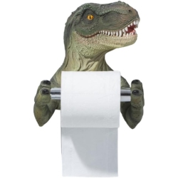 CHSSHA00 3D Dinosaur Paper Roll Holder Wall Mounted Toilet Paper Holder Tyrannosaurus Rex Decorative Paper Towel Holder for Bathroom Home