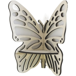 CHSSHA00 Butterfly Display Stand Wooden Corner Rack Decorative Wall Hanging Jewelry Rack Storage Rack Home Decor