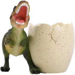 CHSSHA00 Dinosaur Egg Pencil Holder for Desk, Velociraptor Tyrannosaurus Rex Pencil Storage Box, Suitable for Office Supplies Gifts
