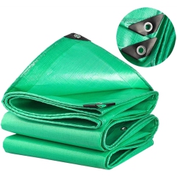 CHSSHA00 Tarps Heavy Duty Waterproof 6X9 Feet, 10Mil Uv Resistant Poly Tarp, Multipurpose Small Tarp With Metal Grommets And Reinforced Edges In Green