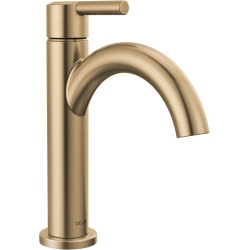 DELTA FAUCET Nicoli Bathroom Faucet, Single Hole Bathroom Sink Faucet, Single Handle Bathroom Faucet In Gold