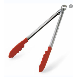 CUISIPRO Locking Tongs 9.5‘’ Silicone In Red