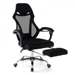 SLICKBLUE Mesh Office Chair With Ergonomic Design, Footrest, And Tilting Backrest