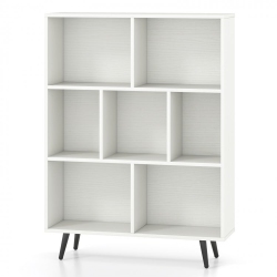 SLICKBLUE 7-Cube Display Bookcase With Tapered Metal Legs for Living Room Or Office