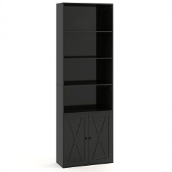 SLICKBLUE 6-Shelf Freestanding Bookshelf With 2-Door Cabinet, Storage for Books And Decor