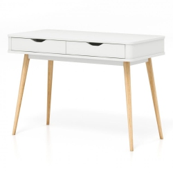 SLICKBLUE Space-Saving Computer Desk With 2 Drawers for Small Home Offices