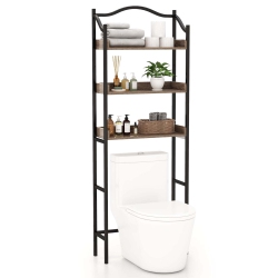 COSTWAY 3-Tier Over-The-Toilet Bathroom Spacesaver Storage Rack Standing Shelf Organizer
