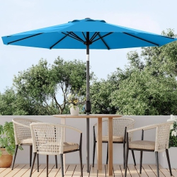 ACEKOOL 9-Ft Outdoor Uv-Resistant Patio Umbrella With Tilt Button & Crank Handle for Garden, Backyard, Poolside