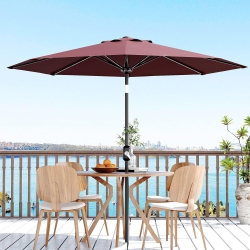 ACEKOOL 9-Ft Outdoor Uv-Resistant Patio Umbrella With Tilt Button & Crank Handle for Garden, Backyard, Poolside