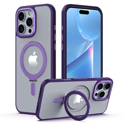 THE WAY Applicable to Iphone 16 Pro Max Mobile Phone Case, Magnetic Hidden Ring Holder, Mobile Phone Case, Transparent Anti-Fall Apple Protective Case