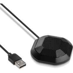 CHSSHA00 USB Conference Microphone, Omnidirectional Condenser Microphone for PC With Mute Button