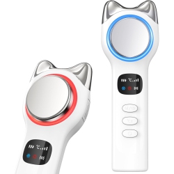 MYACUC Hot & Cold Compress Face Firming Device, Red Light Face Massage Tool for Face Lifting, Electric Facial Massager for Skin Care In Blue