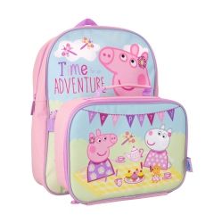 PEPPA PIG Kids Backpack And Lunch Box Set In Pink