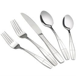 EAGRYE 40-Piece Stainless Flatware Cutlery Silverware, Fork Spoon Knife, Service for 8