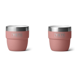 YETI Rambler 4 OZ Stackable Cup, Stainless Steel, Vacuum Insulated Espresso/coffee Cup, 2 Pack, Sandstone In Pink