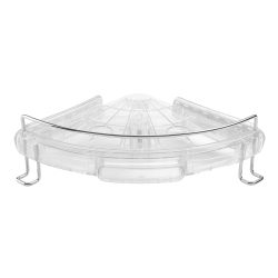 OXO Good Grips Press Sure Corner Shower Caddy, Clear