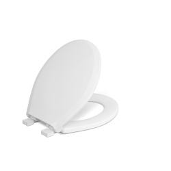 CENTOCO 3700Sc-001 Round Plastic Toilet Seat With Safety Close, Light Weight Residential In White