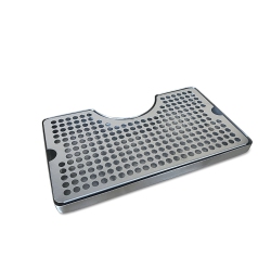 PROPER POUR Non-Slip Rubber Padded Stainless Steel Drip Tray With Tower Cutout By
