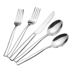 QSBON Qskely 40 Pieces Flatware Knives Forks Spoons, Cutlery Silverware Set, Service for 8