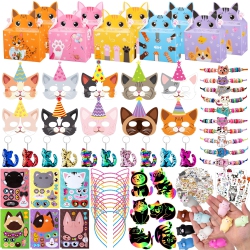 DMIGHT Cat Party Favors for Kids, Cat Themed Birthday Party Supplies Toys Goodie Bag Stuffers Fillers