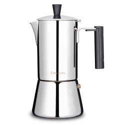 EASYWORKZ Pedro Stovetop Espresso Maker 4-6Cup 300Ml Stainless Steel Italian Coffee Machine Maker Induction Moka Pot