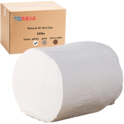 TORISING Air Dry Clay 10 Lbs, Pottery Modeling Clay for All Purpose Hand Modeling And Throwing, Non-Toxic (White)