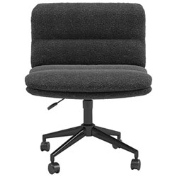 Brassex Aimie Mid-Back Polyester Executive Chair - Black