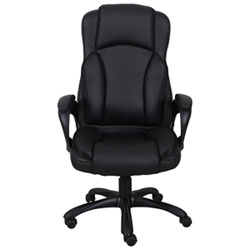 Brassex James Ergonomic High-Back Fabric Office Chair - Black