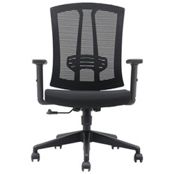 Brassex Milo Office Ergonomic High-Back Fabric Office Chair - Grey