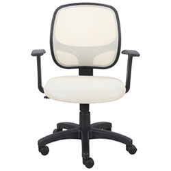 Brassex Eliza Ergonomic High-Back Fabric Office Chair - Beige
