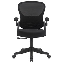 Brassex Riley Ergonomic High-Back Fabric Office Chair - Black