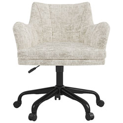 Brassex Francie High-Back Polyester Executive Chair - Beige