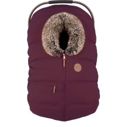 PETIT COULOU Winter Cover for Infant Car Seats - Plum
