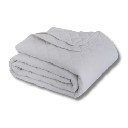 DANIEL DESIGN STUDIO Ocean Fine Bedding Quilted Coverlet Queen; 300 Tc, Soft, Breathable And Eco-Conscious In White