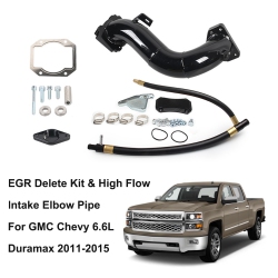 TOPTENG Egr Delete Kit & High Flow Intake Elbow Pipe for Gmc Chevy 6.6L Duramax 2011-2015