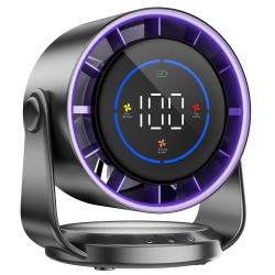 GREEN SCENIC 4000Mah Rechargeable Silent Turbine Desk Fan, 1-100 Speed Adjustment, Led Display, USB Charging, Digital Display for Home Office Wall